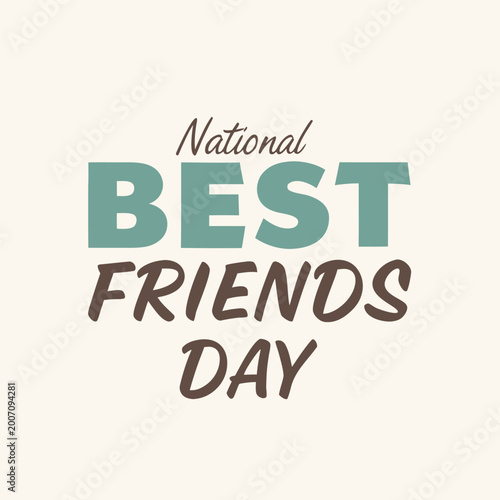 national best friend day, friend, best friend, day, person, people, men, women, boy, girl, benevolent, auspicial, augural, vector, icon, text, word, design, sign, symbol, vector, icon, text, word