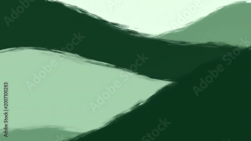 Abstract digital artwork features layered shades of green