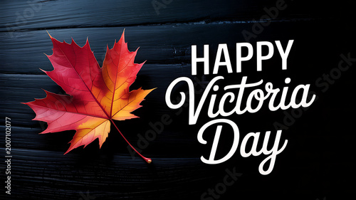 Vibrant red maple leaf with 