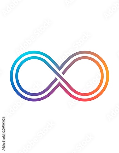 Colorful Infinity Symbol Gradient Logo.