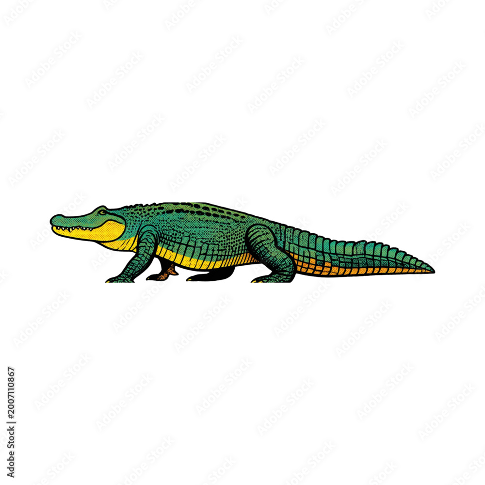 Fototapeta premium crocodile isolated on white background