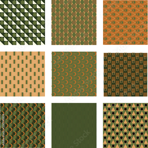 Abstract Geometric Pattern Illustration with Intricate Textures