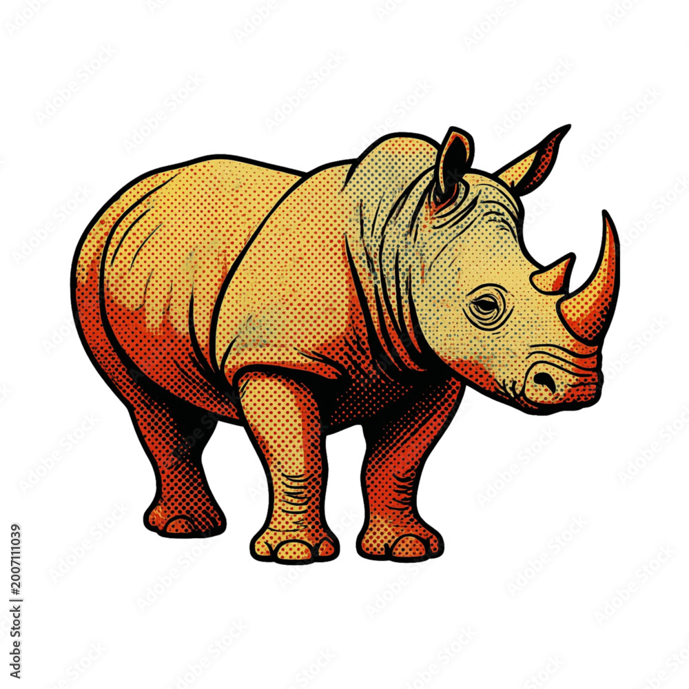 Fototapeta premium rhino isolated on white background