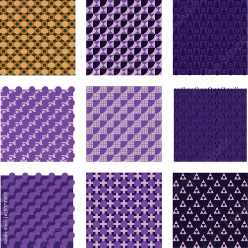 Purple and Beige Abstract Geometric Pattern Digital Art