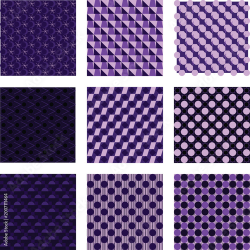 Abstract Purple and Grey Geometric Pattern Digital Art Background