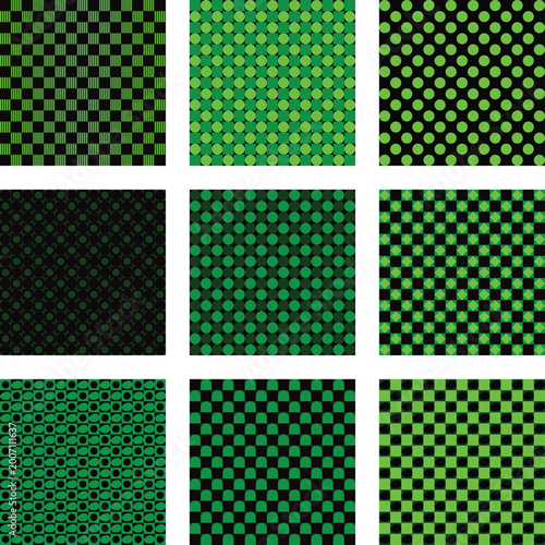 Green Digital Grid Abstract Technology Background