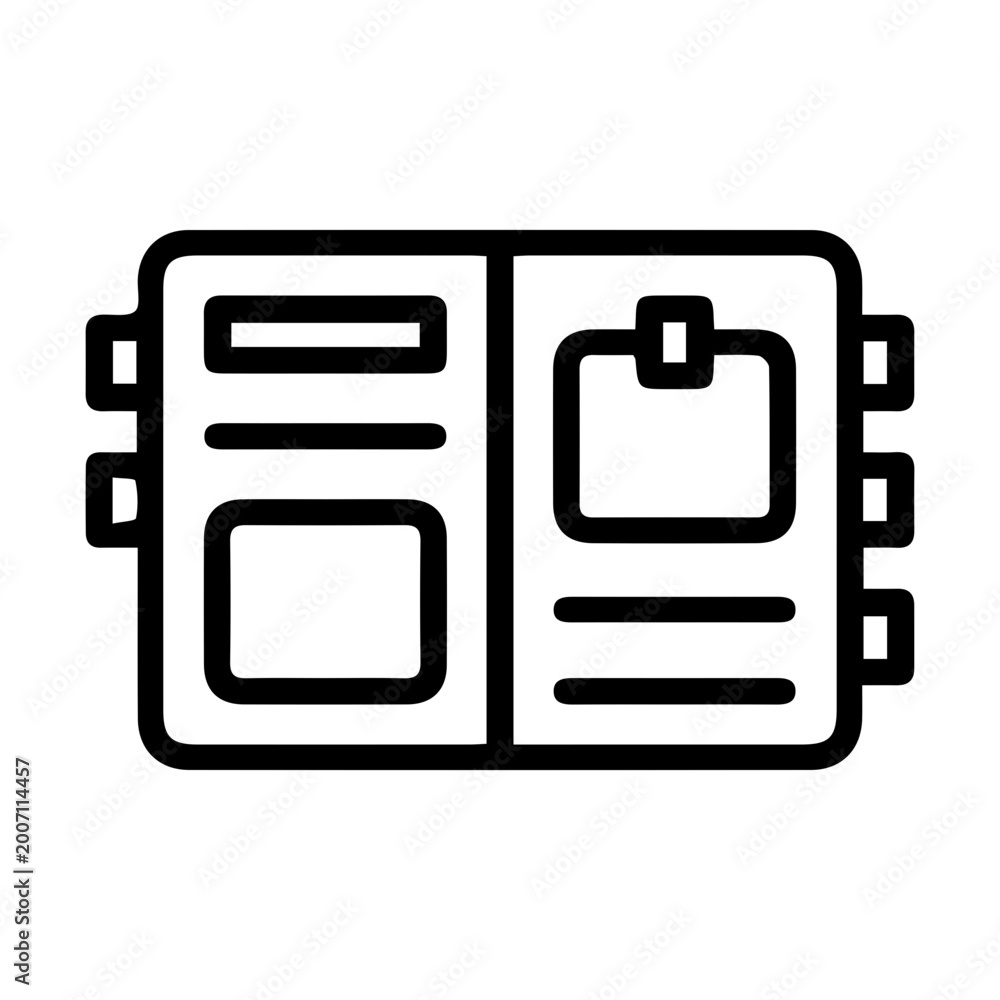 Fototapeta premium Open magazine icon