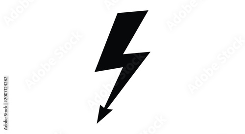 Black lightning bolt silhouette on a white background silhouette high quality professional Free Download Black lightning bolt silhouette on a white background silhouette high quality professional - GFXLoad