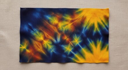 Vibrant Tie-Dye Fabric With Swirling Colors