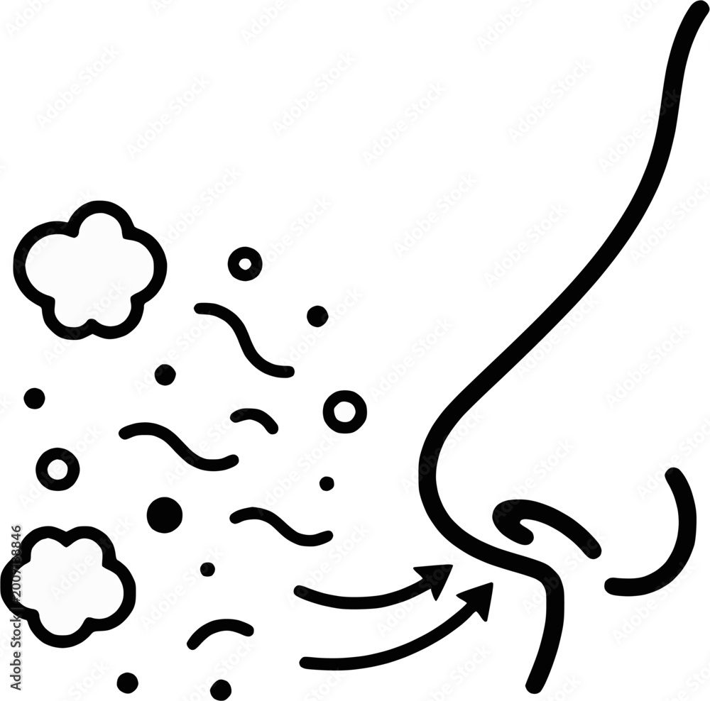 Obraz premium abstract vector background of nose smalling 