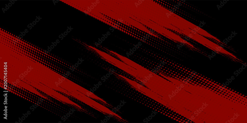Fototapeta premium Halftone dots red and blue color pattern gradient grunge texture background. Dot pop art comic sport style vector illustration. modern background