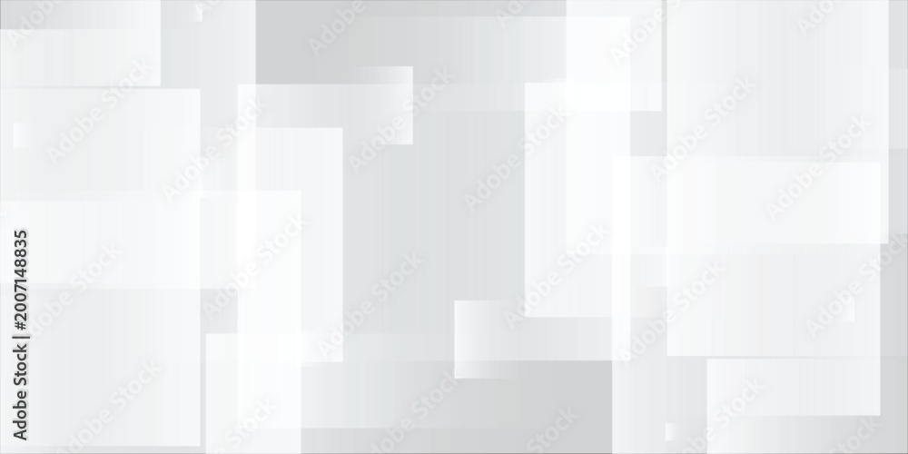Fototapeta premium Modern Minimalist White and Grey Abstract Banner Background with Geometric Shape Composition