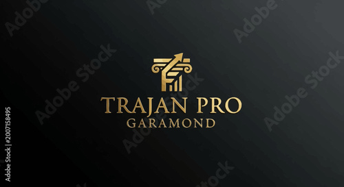 Trajan Pro Garamond font logo.