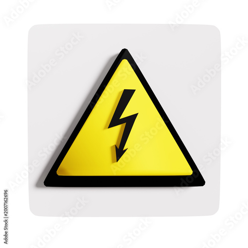 3D realistic high voltage danger sign with lightning bolt icon isolated on black background Free Download 3D realistic high voltage danger sign with lightning bolt icon isolated on black background - GFXLoad