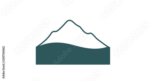 Fotografija Snowy Mountain Range Landscape Icon.