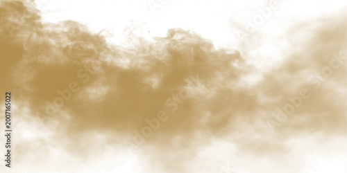 Fényképezés Dust sand soil smoke cloud particles isolated on transparent white background