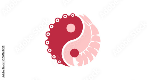 Fotografie Yin Yang Circle Symbol Design.