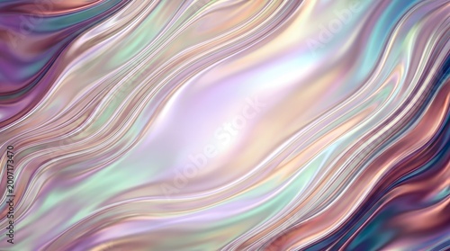 Iridescent Holographic Liquid Swirl Premium Background
