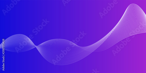 Foto Thin line wavy background