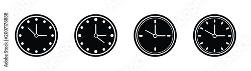 Photos Set of clock icons
