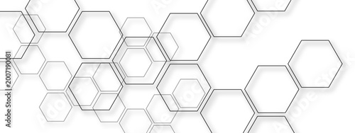 Foto Seamless 3D hexagonal grid pattern featuring a digital honeycomb structure for a