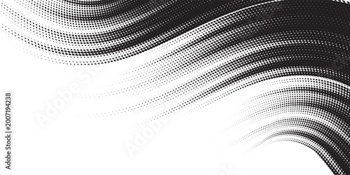Tableau sur toile black and white brush wrap car sticker pattern abstract banner sporty lines black and white color combination grunge brush modern pattern motorsport racing vector design