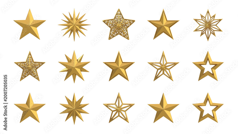 Obraz premium 3d gold star sparkle isolated on black background. Golden sparkles emoji icon. 3D vector illustration.