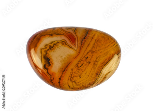 Tableau sur toile close up on lace agate isolated on white background