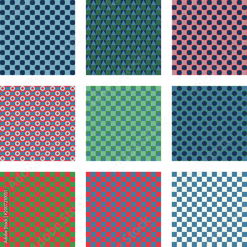 Complex Abstract Geometric Texture with Gradient Shapes and Grids