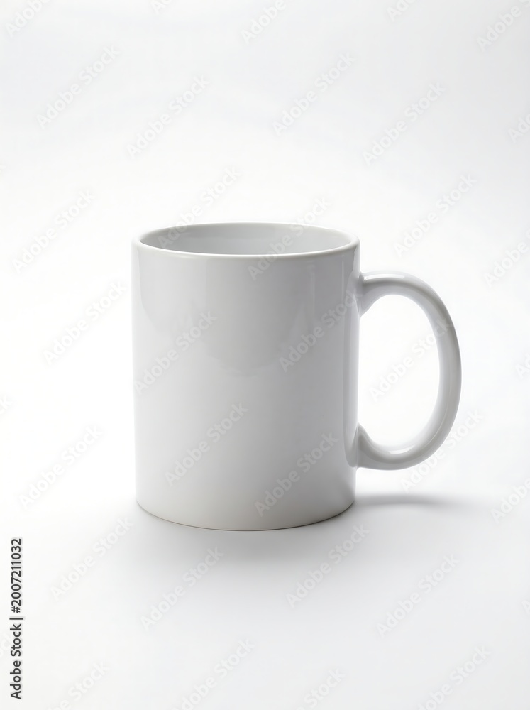 Obraz premium white cup on white background