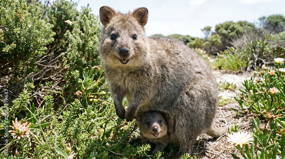 Fototapeta premium Quokka family