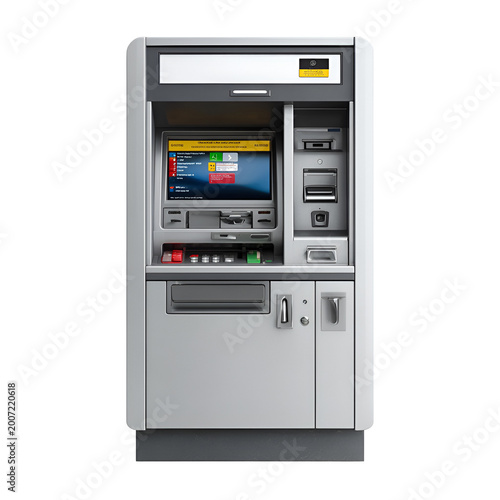 atm machine isolated on white