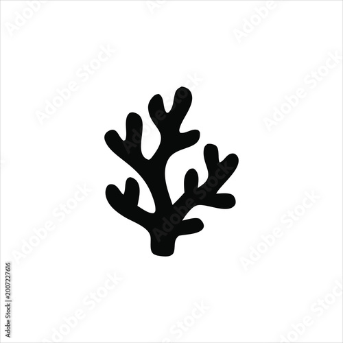  sea coral silhouette vector