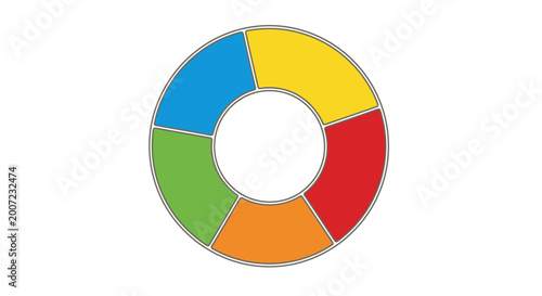 Free Download Colorful Donut Chart Infographic Element - GFXLoad