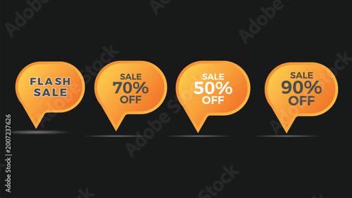 Flash Sale Bubble Bundle Vector Collection