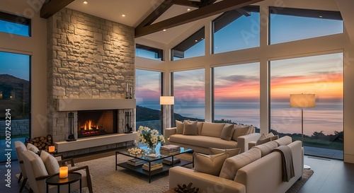 Living Room at Sunset.