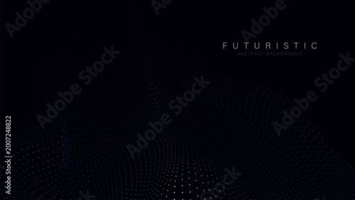 Dark canvas sparkles with pixelated light trails. Futuristic above a glowing ...