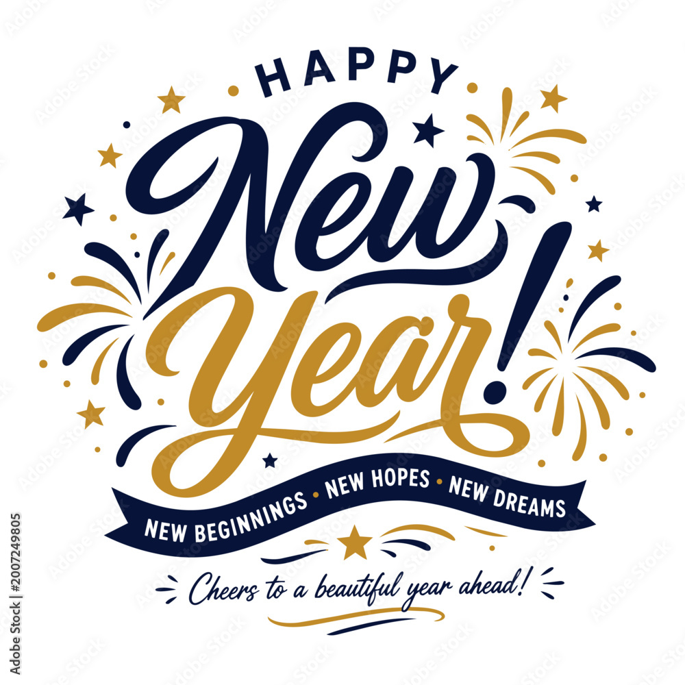 Obraz premium Happy new year