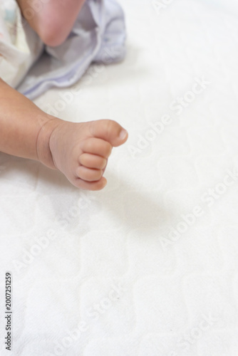A newborn baby's feet