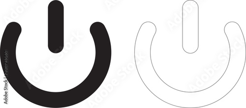 Power button icons. EPS 10. Graphic icon vector designs