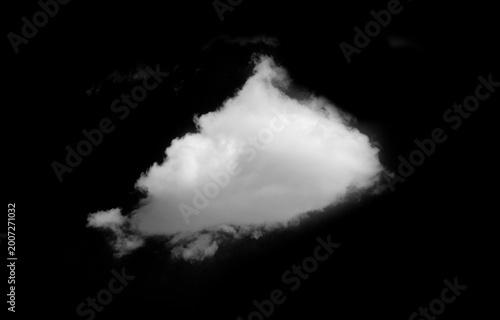 White clouds against a black background.
