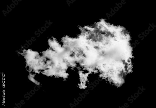 White clouds against a black background.