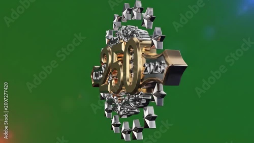 Golden 250th Anniversary Emblem with Stars and Laurel Wreath.
