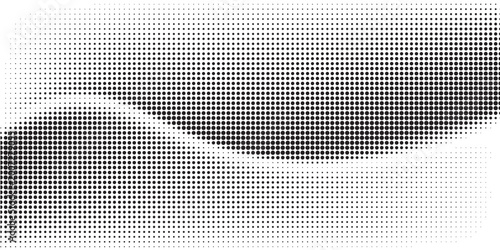 Quadro su tela Basic halftone dots effect in black and white color