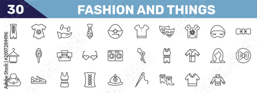 Tableau sur toile fashion and things icon set with bandages, , wellness coach, skein signs in flat