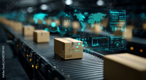 Automated warehouse with digital interface