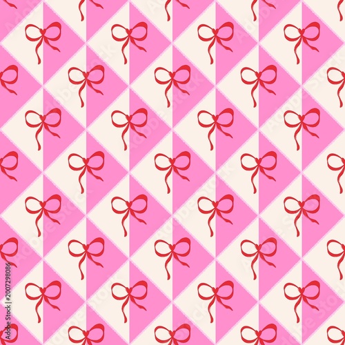 seamless pattern with red bows