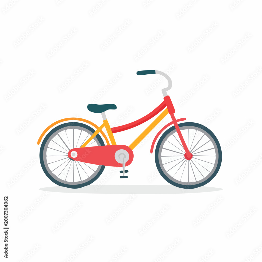 Fototapeta premium Flat Design Bicycle Illustration