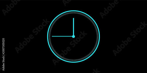 Photos abstract cyan 4k clock image
