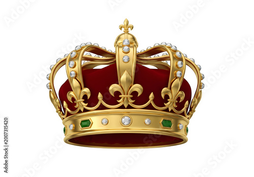 Royal crown isolated on transparent background a symbol of power and sovereignty